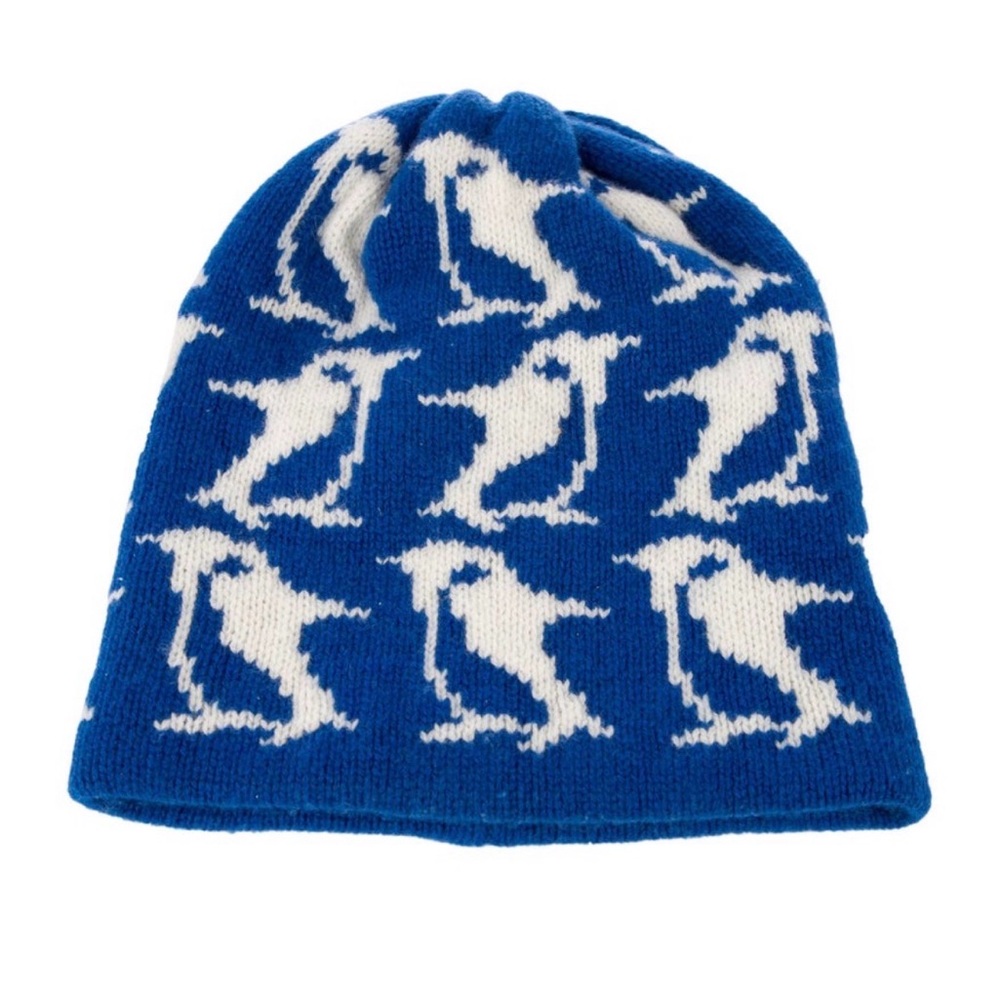 Moncler Blue and White Penguin Pattern Beanie